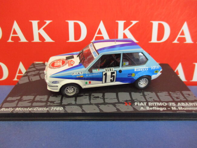 Die cast 1/43 Modellino Auto Fiat Ritmo 75 Abarth Rally Monte Carlo 1980 Bettega - immagine 2