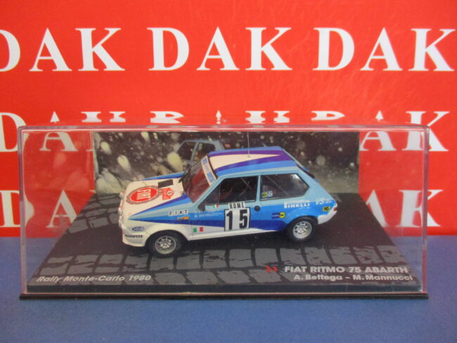 Die cast 1/43 Modellino Auto Fiat Ritmo 75 Abarth Rally Monte Carlo 1980 Bettega - immagine 4