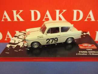 Die cast 1/43 Modellino Auto Ford Anglia Rally Monte Carlo 1963 J. Vinatier