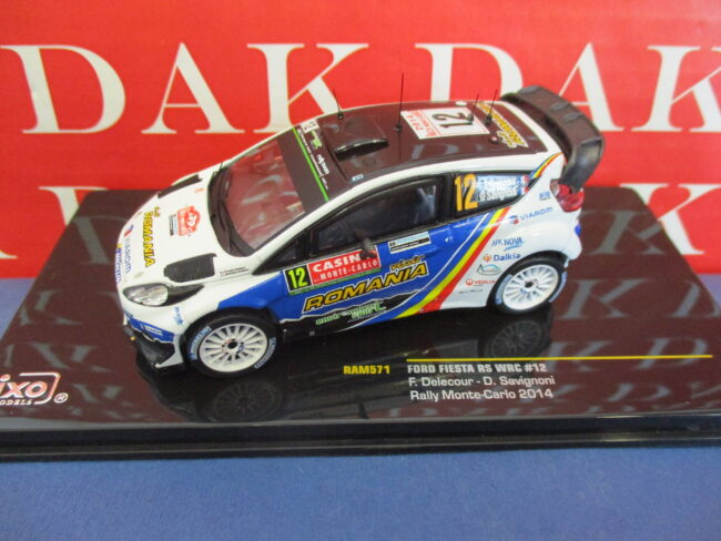 Die cast 1/43 Modellino Auto Ford Fiesta RS WRC Rally Monte Carlo 2012 Delecour