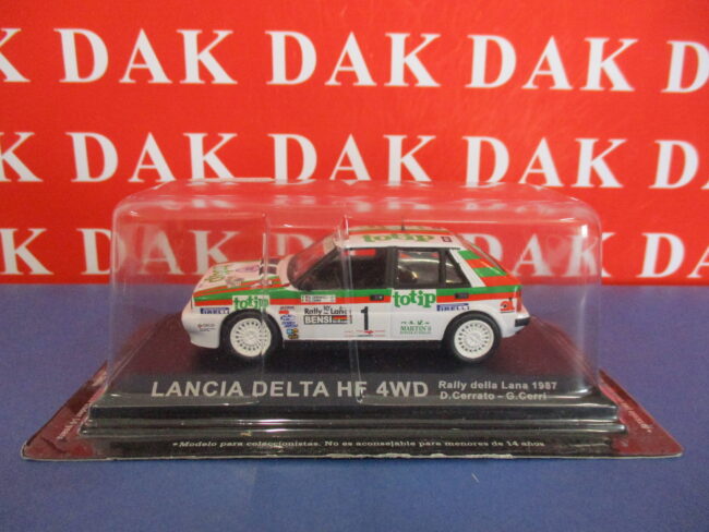 Die cast 1/43 Modellino Auto Lancia Delta HF 4WD Rally della Lana 1987 D.Cerrato