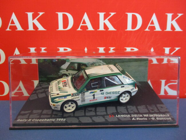 Die cast 1/43 Modellino Auto Lancia Delta HF Int. Rally Ciocchetto 1993 A.Fiorio - immagine 4