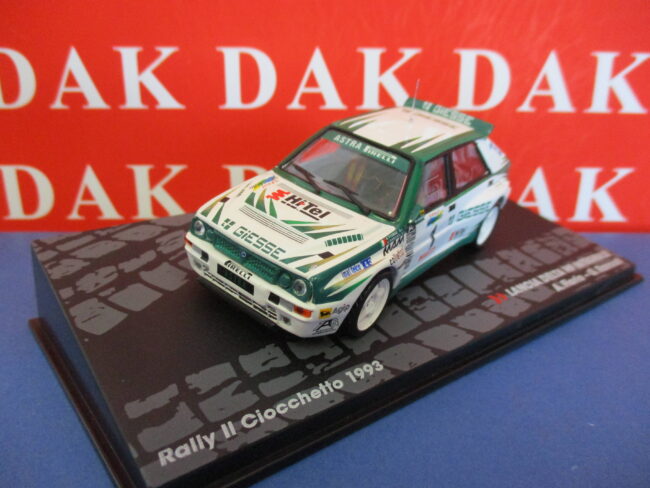 Die cast 1/43 Modellino Auto Lancia Delta HF Int. Rally Ciocchetto 1993 A.Fiorio - immagine 2