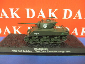 Die cast 1/72 Modellino Carro Armato M4A3 (76 mm) Sherman 761st Tank Battalion