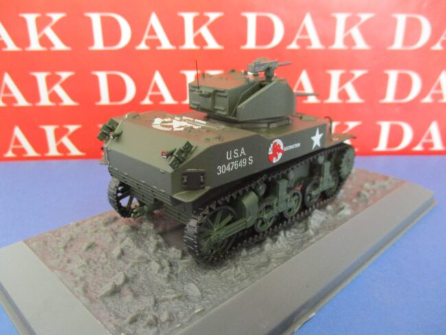 Die cast 1/43 Modellino Carro Armato M5A1 Light Tank 37th Tank Battalion 1944 - immagine 3