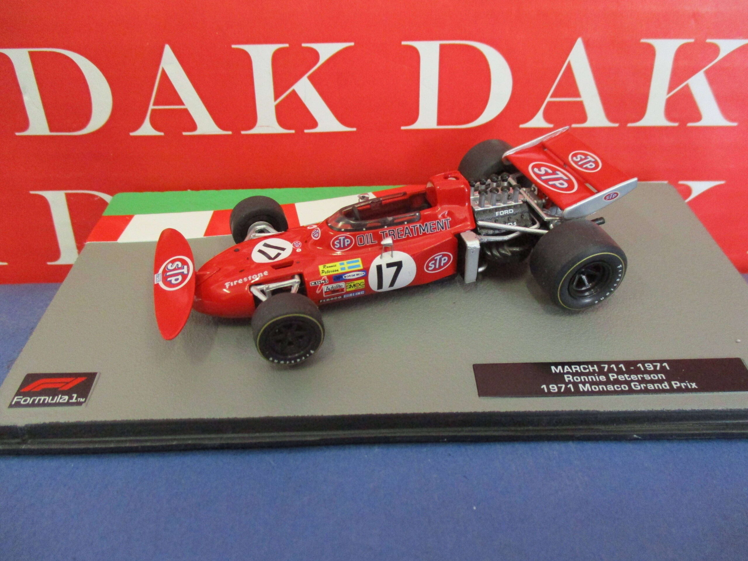 Die cast 1/43 Modellino Auto F1 March 711 GP Monaco 1971 R. Peterson