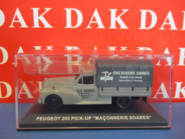 Die cast 1/43 Modellino Furgone Pubblicitario Peugeot 203 Pick-Up Maconnerie - immagine 4