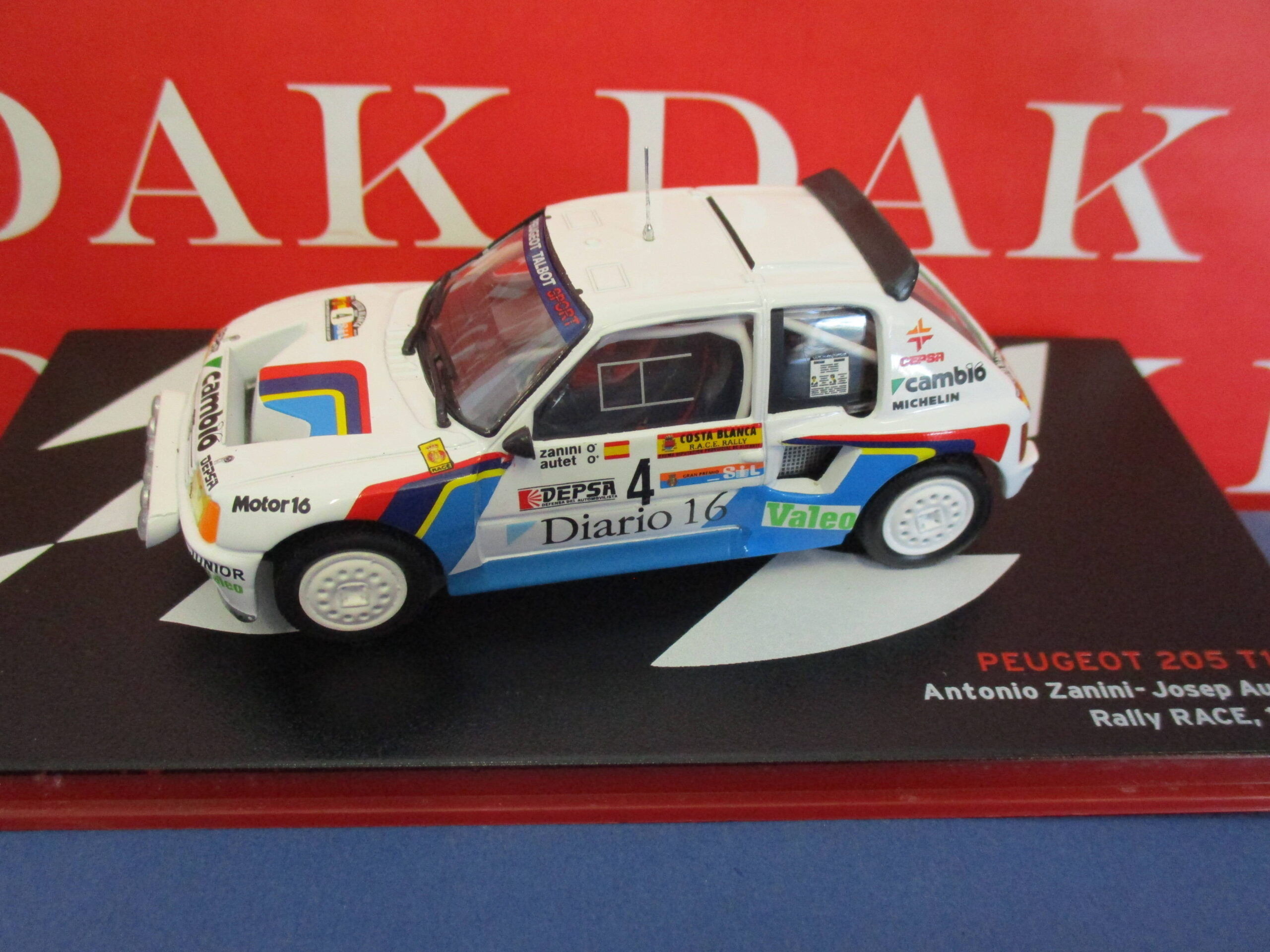 Zanini Die cast 1/43 Modellino Auto Peugeot 205 T16 Rally Race 1985 A 