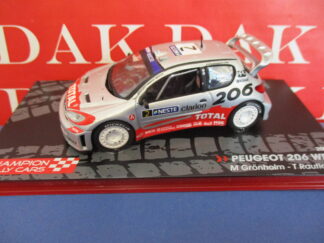 Die cast 1/43 Modellino Auto Peugeot 206 WRC Rally 1000 Laghi 2002 M. Gronholm