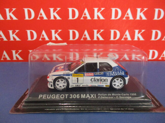 Die cast 1/43 Modellino Auto Peugeot 306 Maxi Rally Monte Carlo 1996 F. Delecour