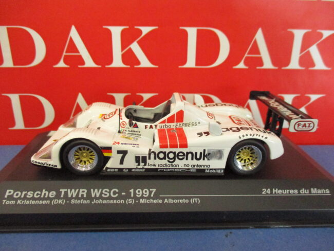 Die cast 1/43 Modellino Auto Porsche TWR WSC 1997 24H Le Mans M. Alboreto - immagine 2