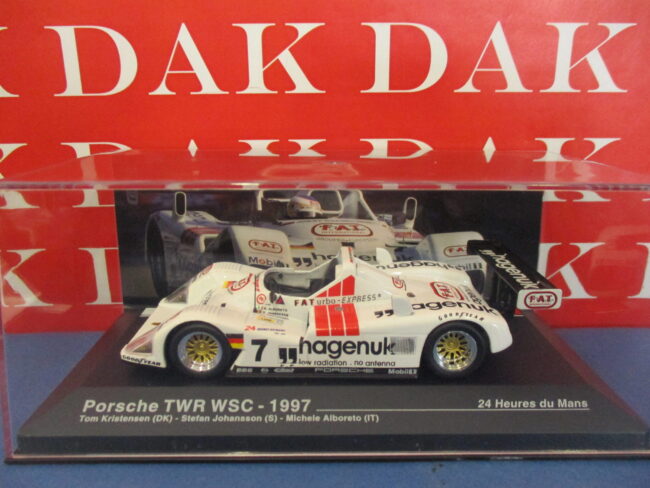 Die cast 1/43 Modellino Auto Porsche TWR WSC 1997 24H Le Mans M. Alboreto - immagine 4