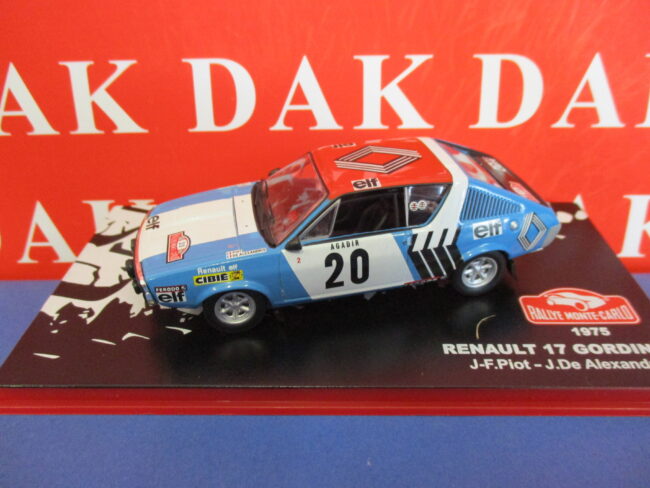 Die cast 1/43 Modellino Auto Renault 17 Gordini Rally Monte Carlo 1975 J-F. Piot