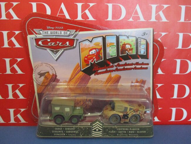Cars Set 2 Macchinine Sarge & Lightning McQueen Military by Mattel - immagine 2