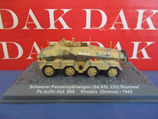 Die cast 1/72 Tank Schwerer Panzerspahwagen Sd.Kfz. 233 Stummel (Greece) 1943