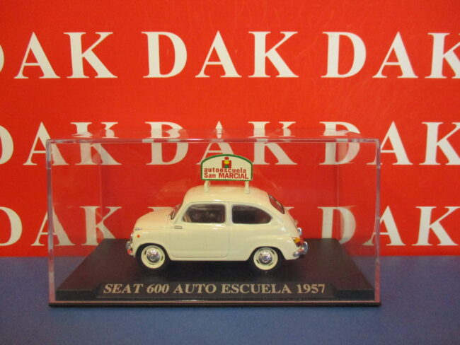 Die cast 1/43 Modellino Auto Pubblicitaria Seat 600 Autoscuola 1957 - immagine 4