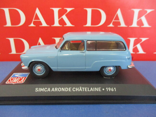 Die cast 1/43 Modellino Auto Simca Aronde Chatelaine 1961 azzurra
