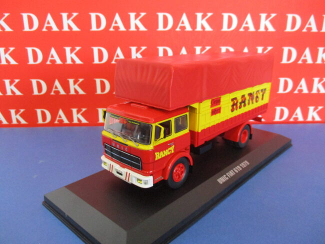 Die cast 1/43 Modellino Camion Truck Unic 220 Fiat 619 Circo Rancy 1979 by Ixo
