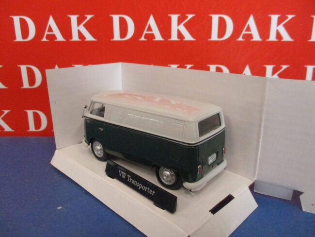 Die cast 1/43 Modellino Furgone Volkswagen Transporter T1 bicolore verde scuro - immagine 3