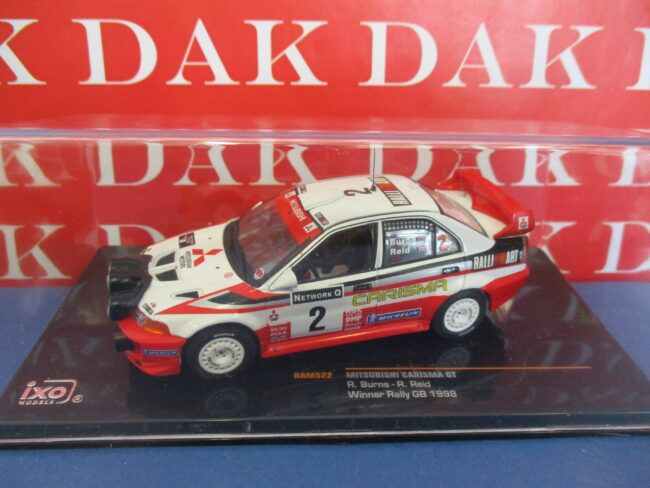 Die cast 1/43 Modellino Auto Mitsubishi Carisma GT Rally GB 1998 R. Burns by Ixo - immagine 4