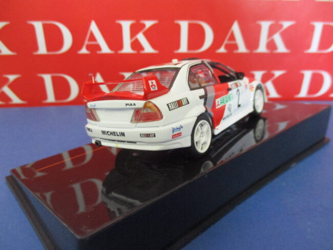 Die cast 1/43 Modellino Auto Mitsubishi Lancer EVO V Champion Meeting 1998 Burns - immagine 3
