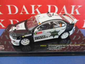 Die cast 1/43 Modellino Auto Mitsubishi Lancer EVO X Rally Ypres 2011 B. Hulster