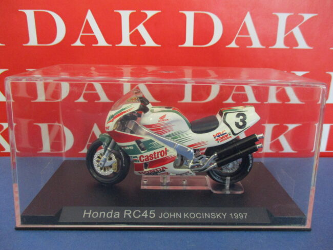 Die cast 1/24 Modellino Moto GP Honda RC45 John Kocinsky 1997 - immagine 4