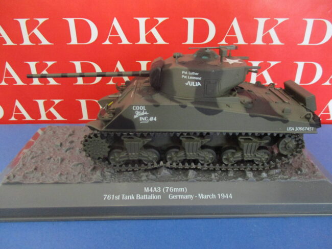 Die cast 1/43 Modellino Carro Armato M4A3 (76mm) 761st Tank Battalion Germany
