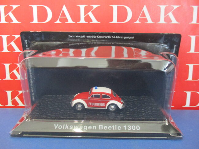 Die cast 1/72 Modellino Auto Pompieri Volkswagen Beetle Kafer 1300