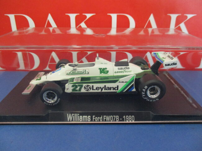 Die cast 1/43 Modellino Auto F1 Williams Ford FW07B 1980 A. Jones by RBA - immagine 4