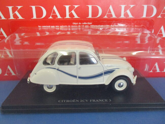 Die cast 1/24 Modellino Auto Citroen 2CV France 3 1983 - immagine 4