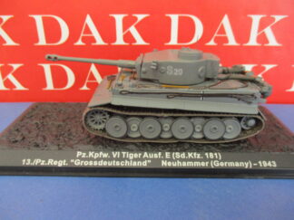 Die cast 1/72 Modellino Tank Pz. Kpfw. VI Tiger Ausf. E 13 Pz. Grossdeutschland