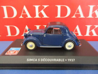 Die cast 1/43 Modellino Auto Simca 5 Decouvrable 1937 - Topolino A