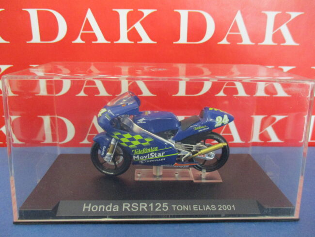 Die cast 1/24 Modellino Moto GP Honda RSR125 Toni Elias 2001 - immagine 4