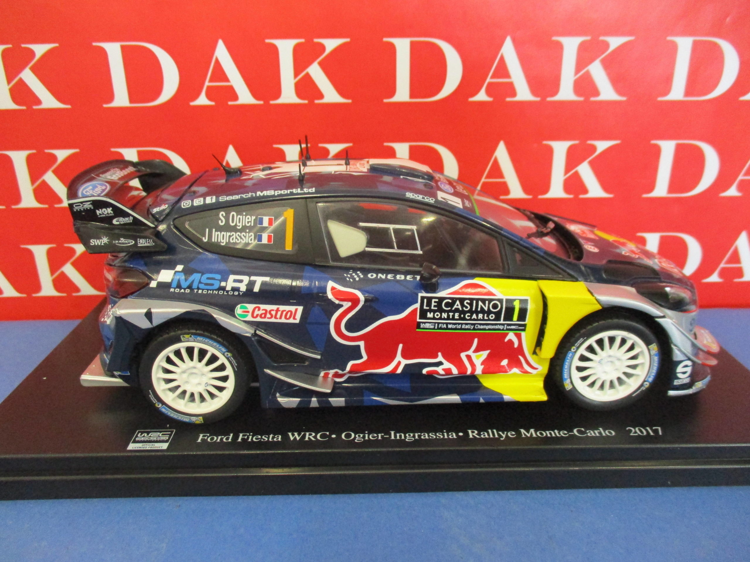 The cast 1/24 Ford Fiesta WRC Rally Monte Carlo 2017 S. Ogier Car Action  Figure