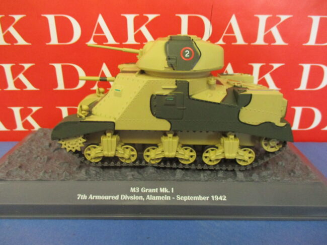 Die cast 1/43 Modellino Carro Armato Tank M3 Grant Mk.I 7th AD Alamein 1942