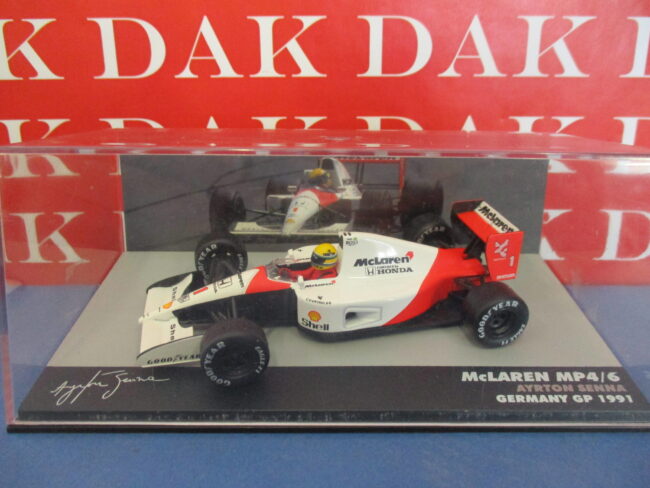 Die cast 1/43 Modellino Auto F1 McLaren MP4/6 Germany GP 1991 A. Senna - immagine 4
