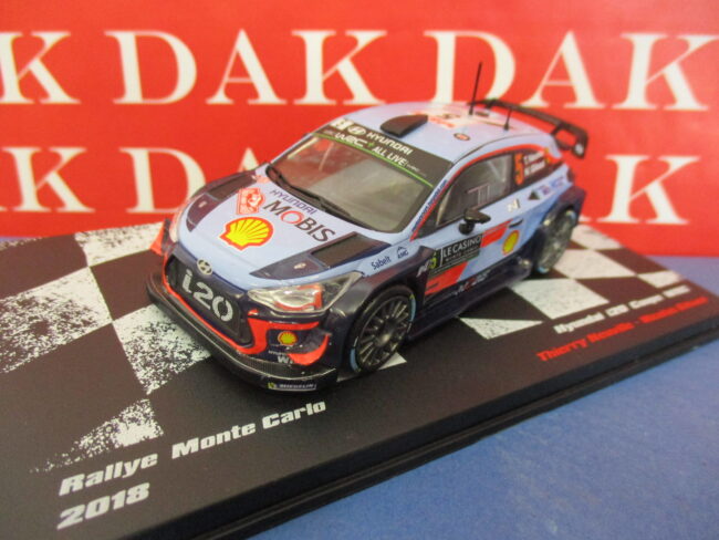 Die cast 1/43 Modellino Auto Hyundai i20 Coupe WRC Rally Monte Carlo 2018 Neuvil - immagine 2
