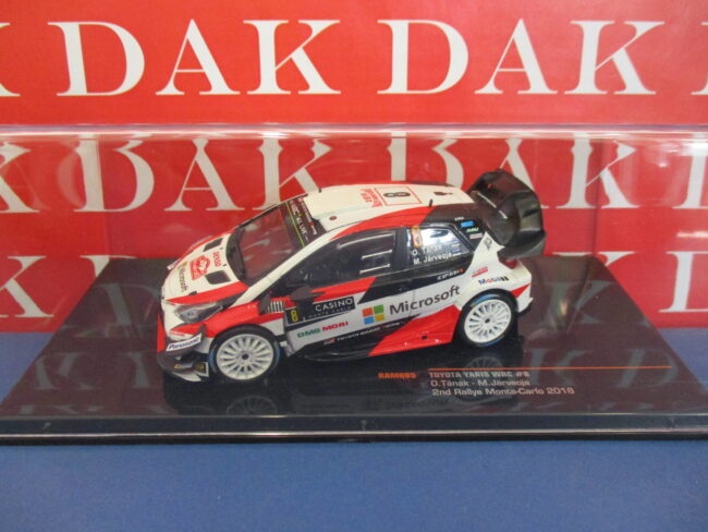 Die cast 1/43 Modellino Auto Toyota Yaris WRC Rally Monte Carlo 2018 O.Tanak Ixo - immagine 4