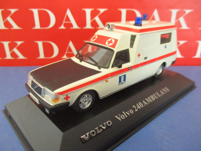 Die cast 1/43 Modellino Auto Volvo 240 Ambulanza Ambulance by Atlas - immagine 2
