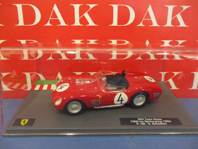 Die cast 1/43 Modellino Auto Ferrari 250 Testa Rossa 1000Km Nurburgring 1959 Hil - immagine 4
