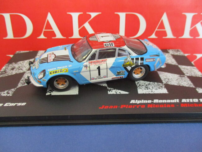 Die cast 1/43 Modellino Auto Alpine Renault A110 1800 Rally Tour de Corse 1973
