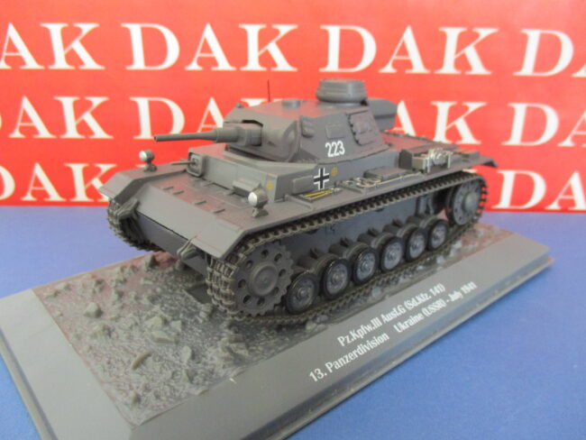Die cast 1/43 Modellino Carro Armato Tank Pz.Kpfw. III Ausf.G 13 Pz. Div Ukraine - immagine 2