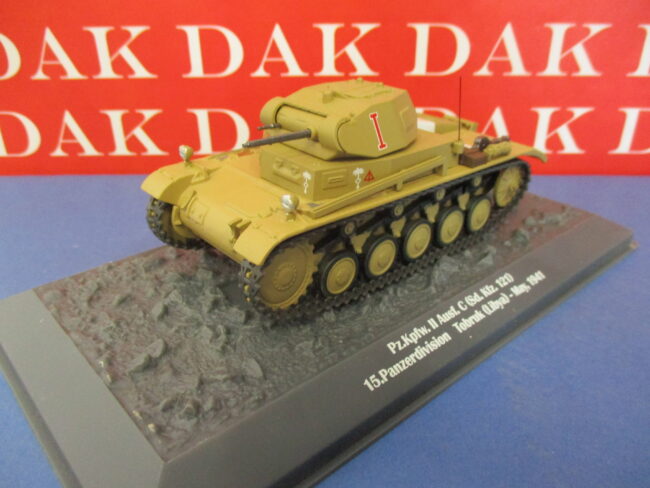 Die cast 1/43 Modellino Carro Armato Tank Pz.Kpfw. II Ausf. C 15. Division Lybia - immagine 2