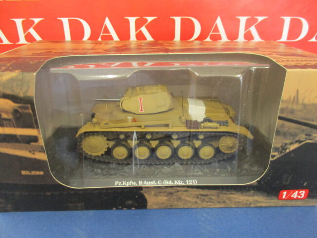 Die cast 1/43 Modellino Carro Armato Tank Pz.Kpfw. II Ausf. C 15. Division Lybia - immagine 4