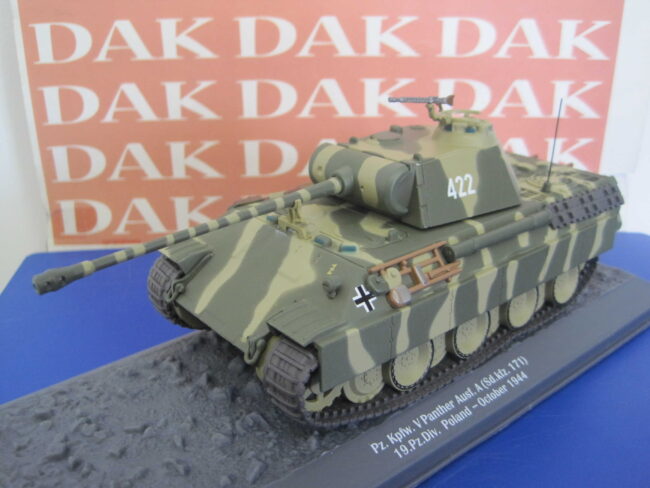 Die cast 1/43 Modellino Carro Armato Tank Pz.Kpfw V Panther Ausf. A 19 Pz. Div. - immagine 2