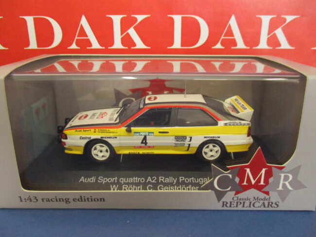 Die cast 1/43 Modellino Auto Audi Quattro A2 Rally Portugal 1984 W. Rohrl BY CMR - immagine 5