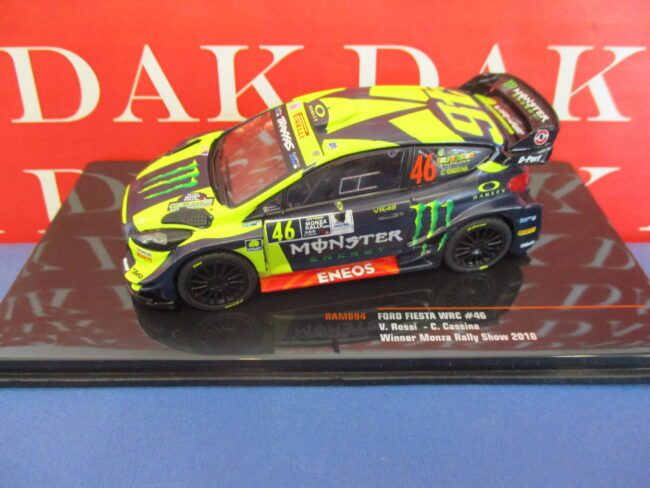 Die cast 1/43 Modellino Auto Ford Fiesta WRC Monza Rally 2018 V. Rossi by Ixo