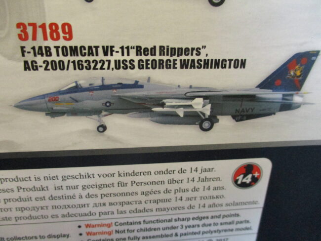 1/72 Modellino Aereo Aircraft Grumman F-14B Tomcat VF-11 Red Rippers AG200 - immagine 6