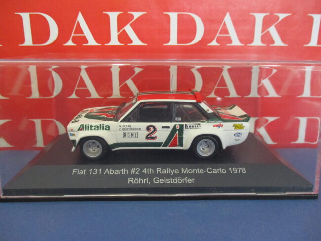 Die cast 1/43 Modellino Auto Fiat 131 Abarth Rally Monte Carlo 1978 W. Rohrl CMR - immagine 4